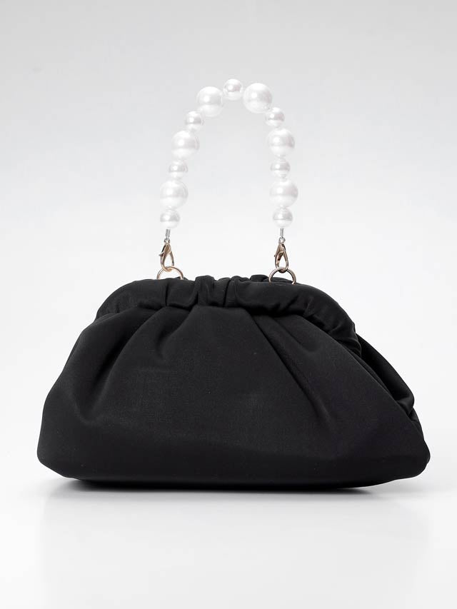 6/25新作![2way]パールハンドルギャザーハンドバッグ