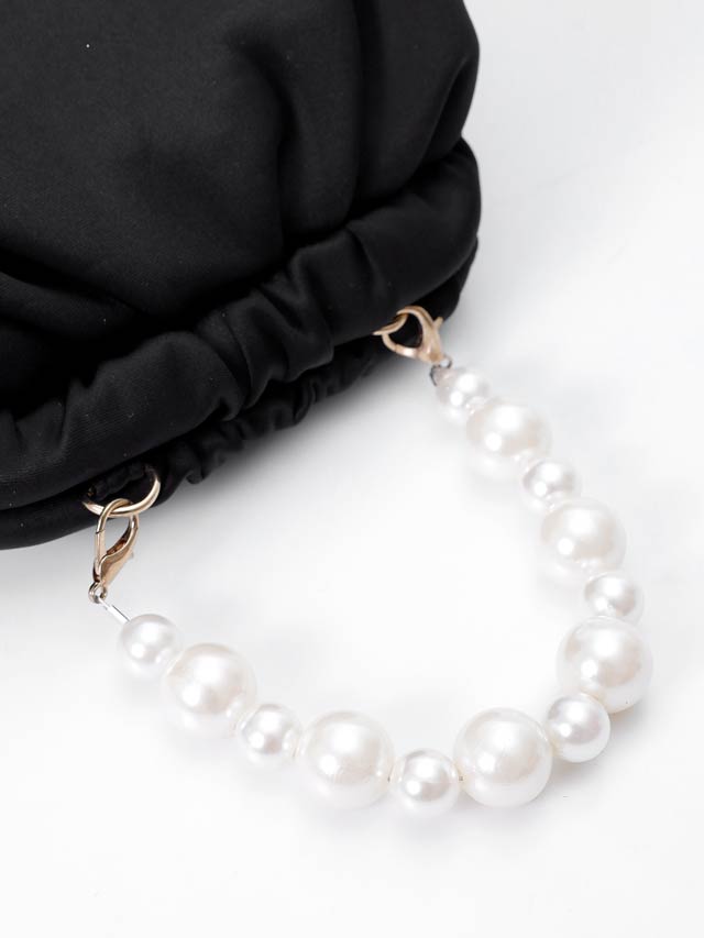 6/25新作![2way]パールハンドルギャザーハンドバッグ