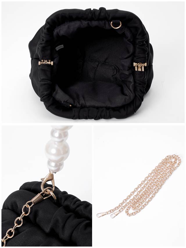 6/25新作![2way]パールハンドルギャザーハンドバッグ