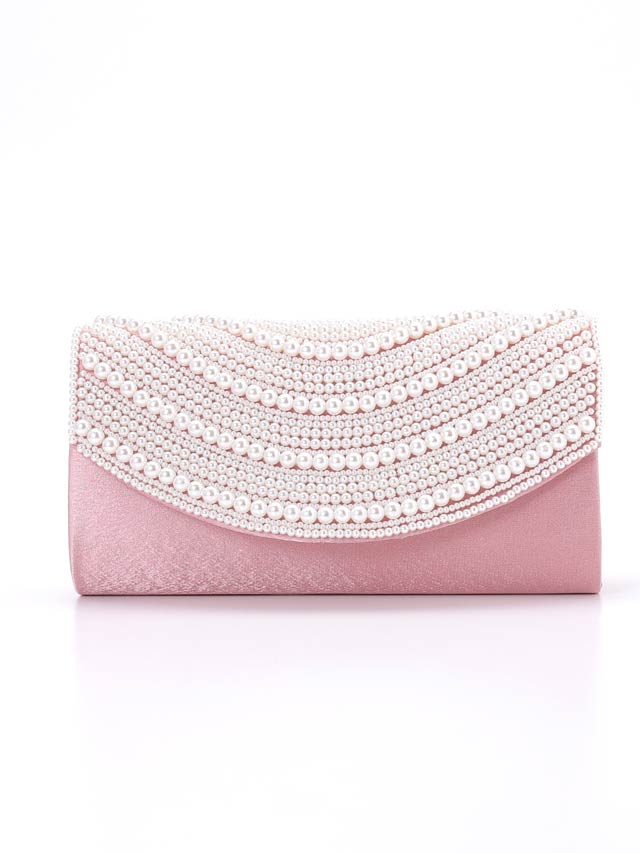 [2way]ゴージャスパールビジュークラッチバッグ