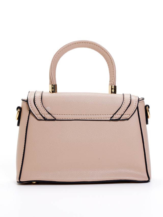 [2way]ゴールドバックルレザーラインハンド＆ショルダーバッグ