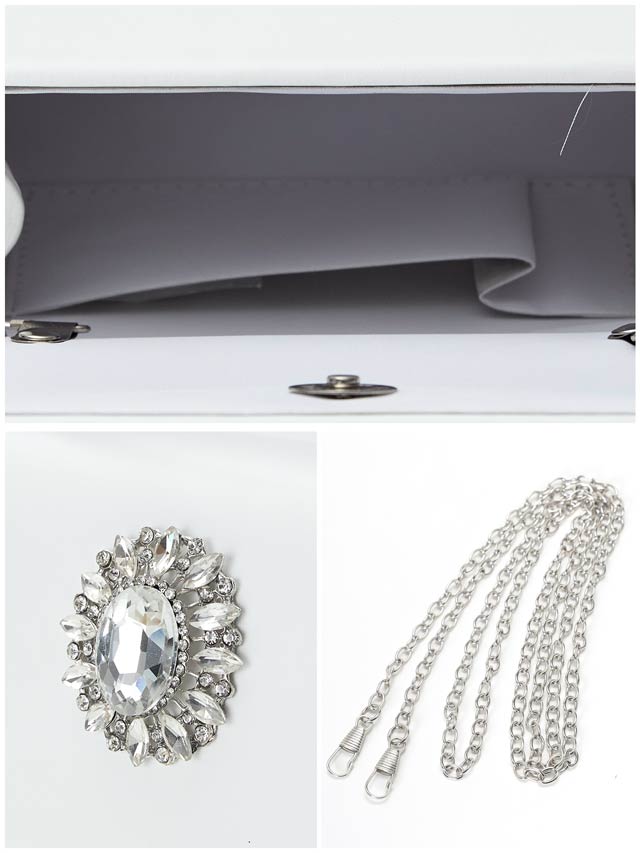 8/1再入荷![2way]ゴージャスビジュースクエアハンドバッグ