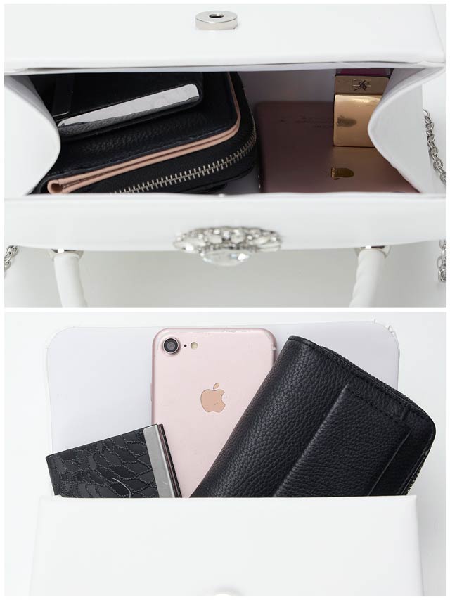 8/1再入荷![2way]ゴージャスビジュースクエアハンドバッグ