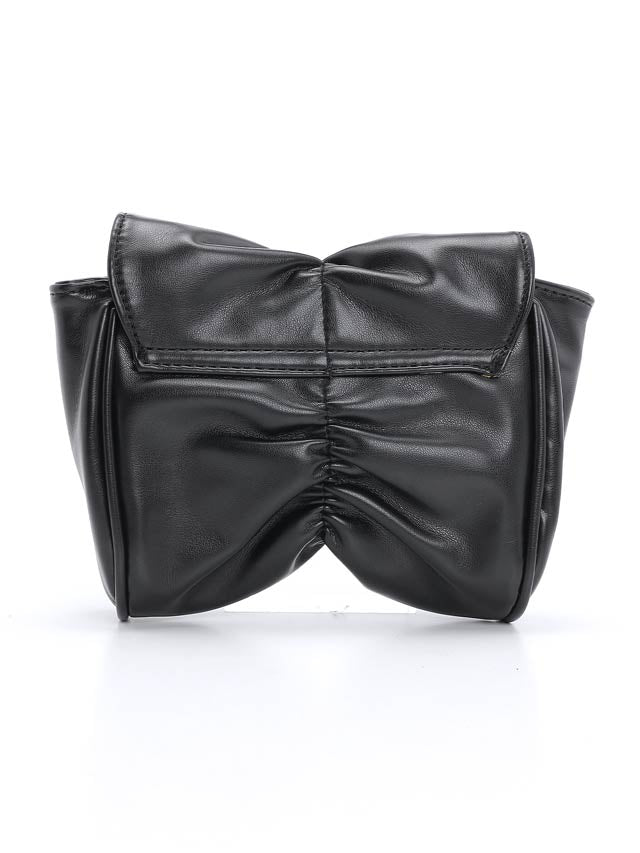 ギャザーリボンモチーフチェーンショルダーバッグ