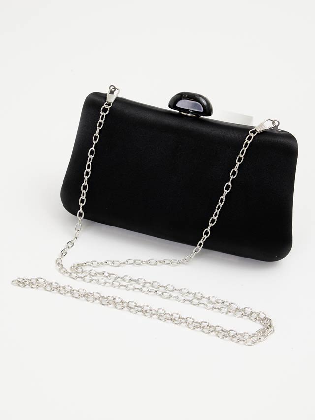 [2way]グロッシーサテンクラッチバッグ