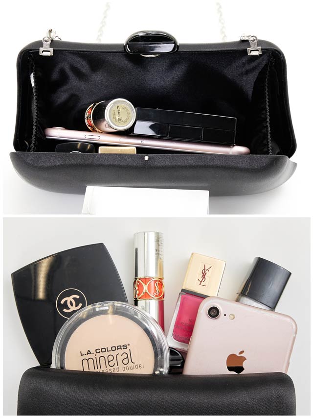 [2way]グロッシーサテンクラッチバッグ