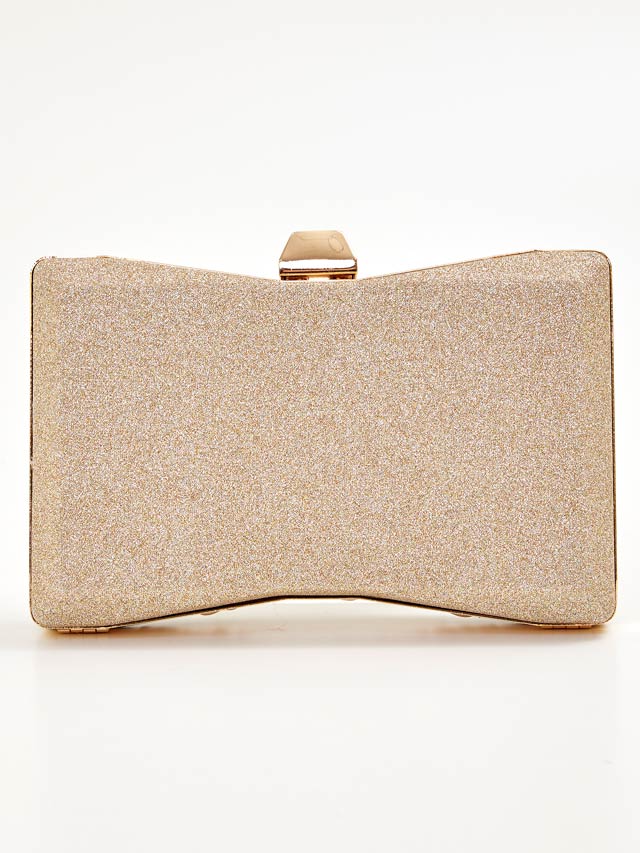 [2way]シャイニープリーツスクエアビジュークラッチバッグ