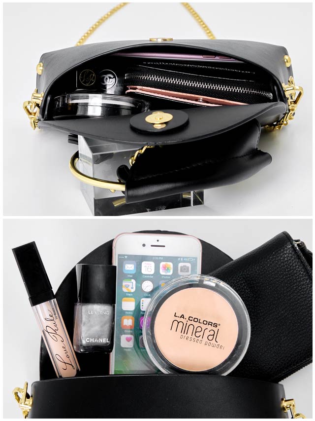 [2way]サイドスタッズレザーチャームハンド＆ショルダーバッグ