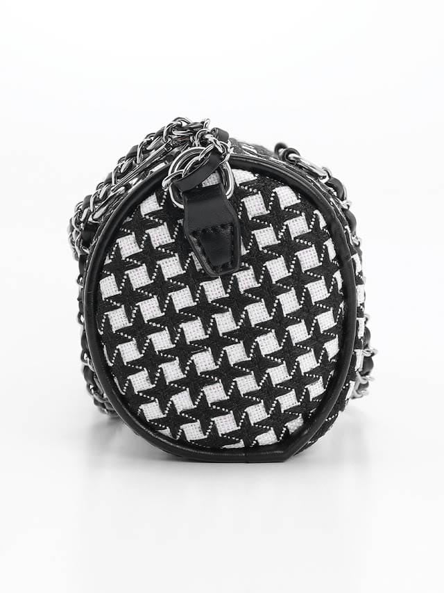 ツイードチェックシリンダーショルダーバッグ