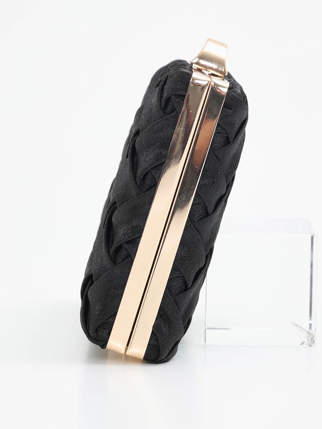 [2way]ブレイドサテンスクエアクラッチバッグ