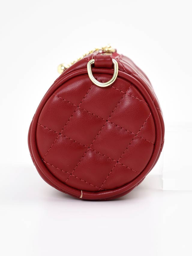 キルティングシリンダーショルダーバッグ