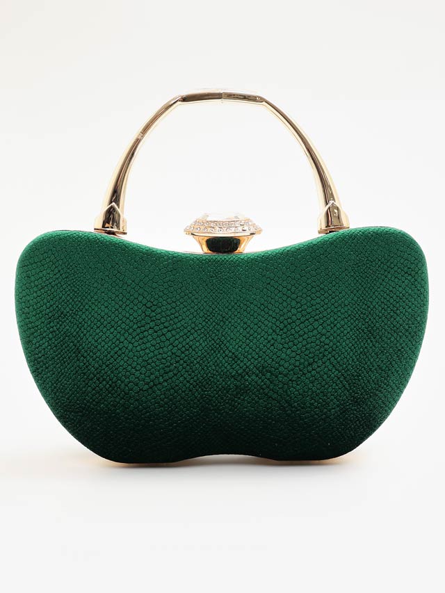 ベロアハンドルクラッチバッグ