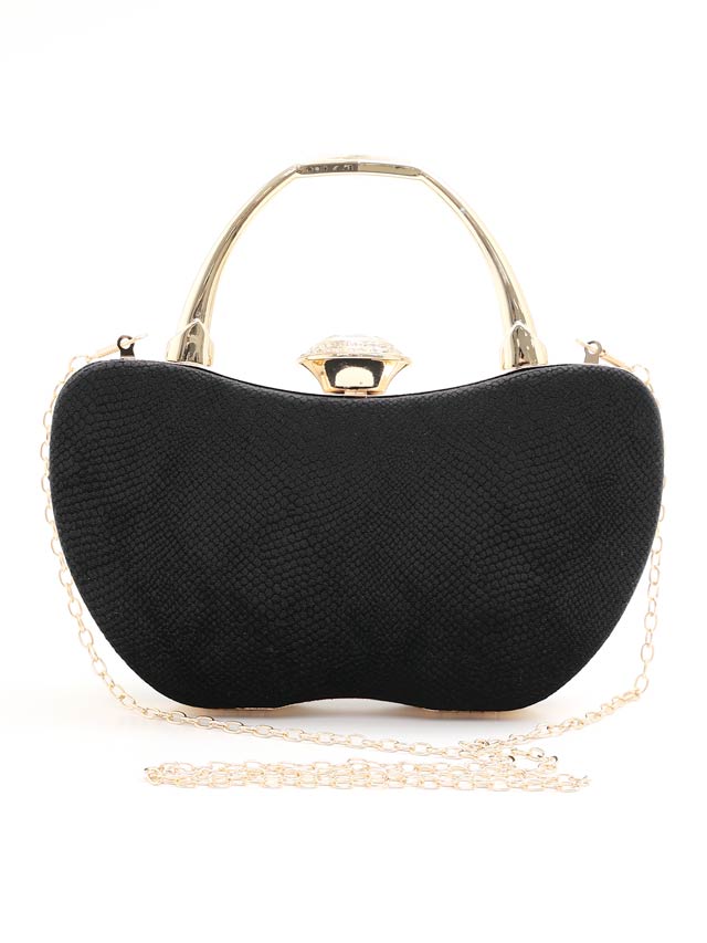 ベロアハンドルクラッチバッグ