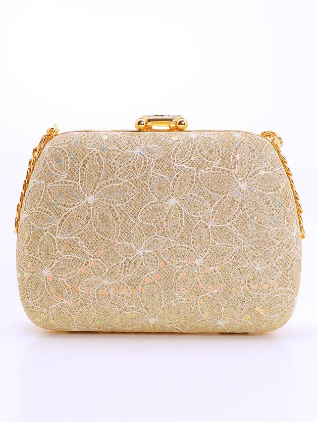 グリッターサークルビジューチェーンハンドバッグ