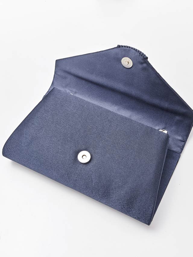 [2way]サテンプリーツデザインクラッチバッグ