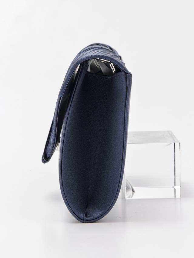 [2way]サテンプリーツデザインクラッチバッグ