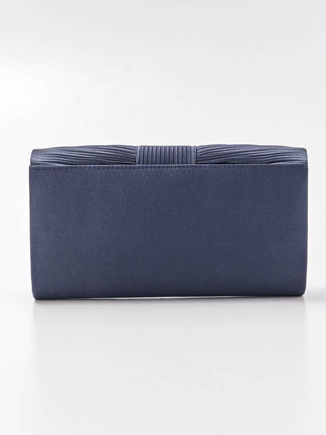 [2way]サテンプリーツデザインクラッチバッグ