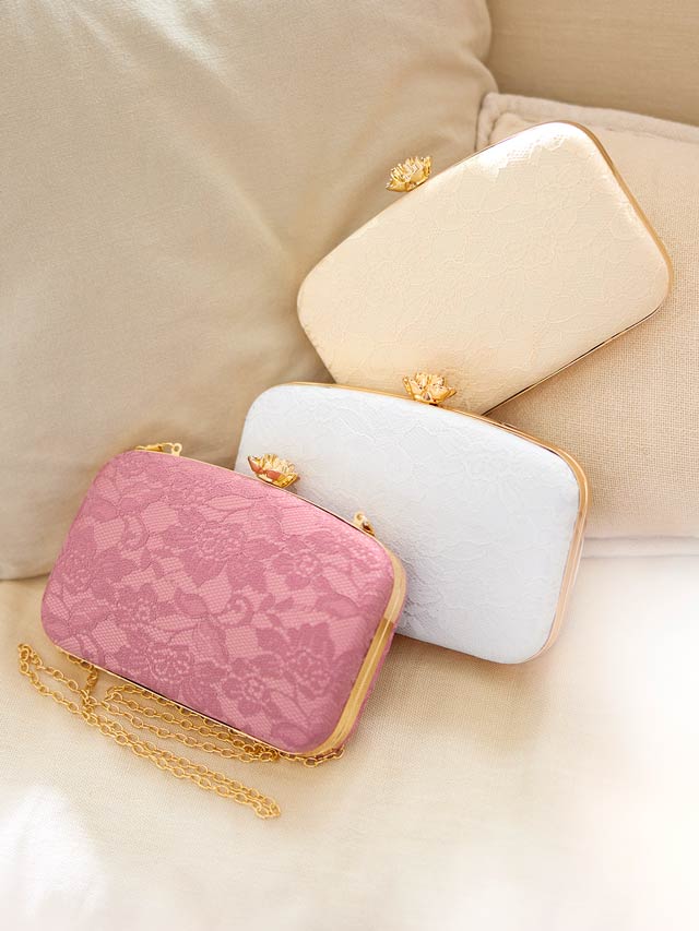 [2way]ブルーミングレースクラッチバッグ