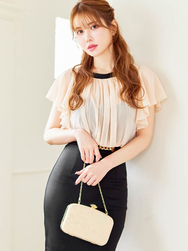 [2way]ブルーミングレースクラッチバッグ