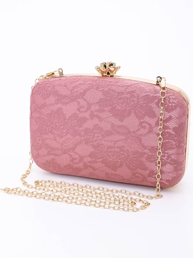 [2way]ブルーミングレースクラッチバッグ