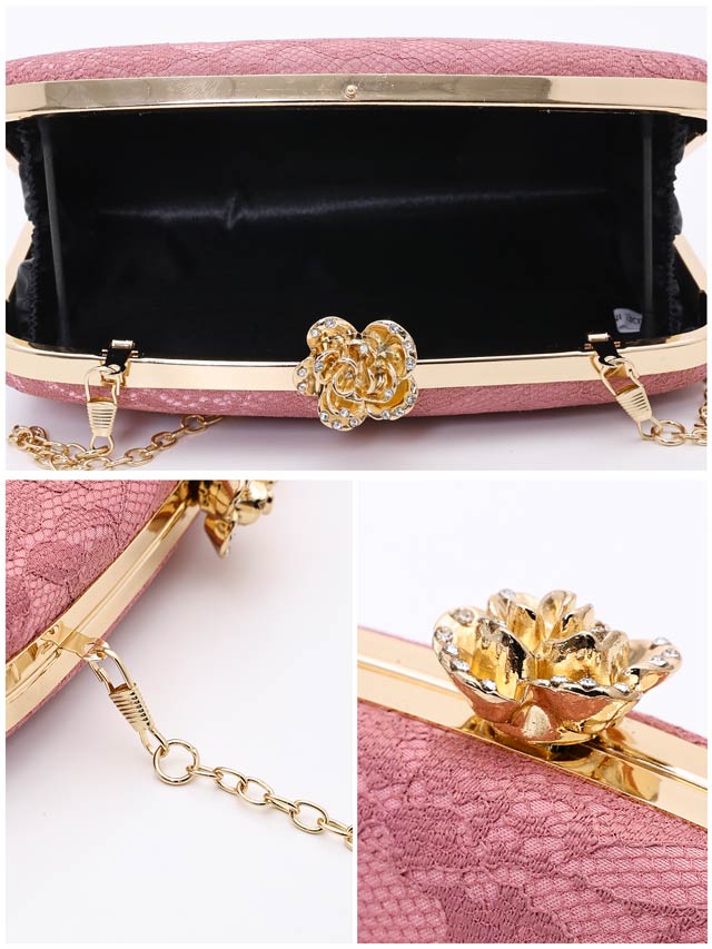 [2way]ブルーミングレースクラッチバッグ