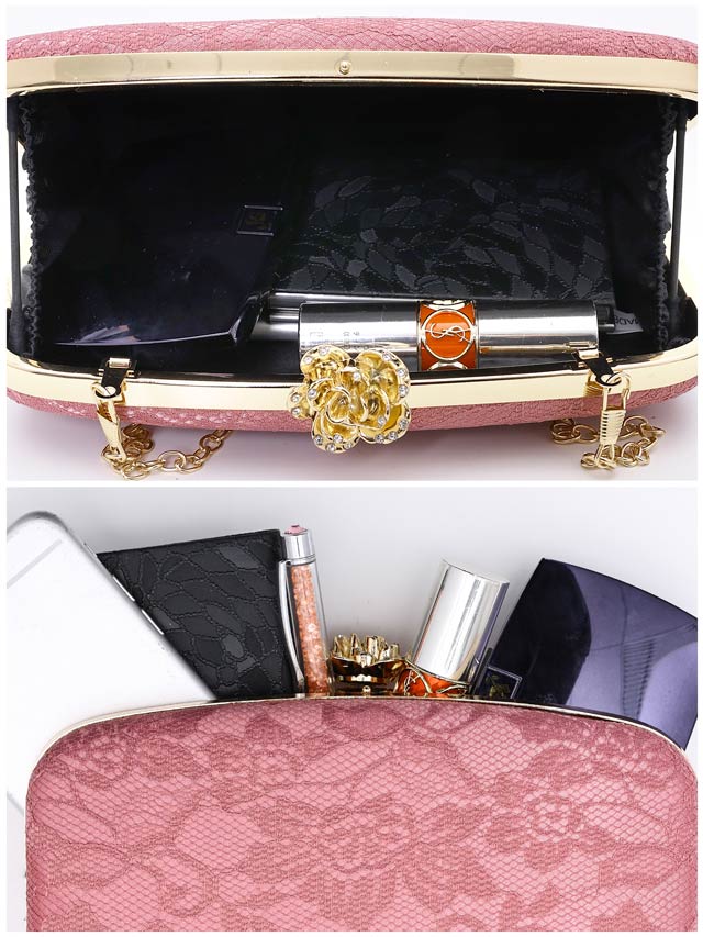 [2way]ブルーミングレースクラッチバッグ