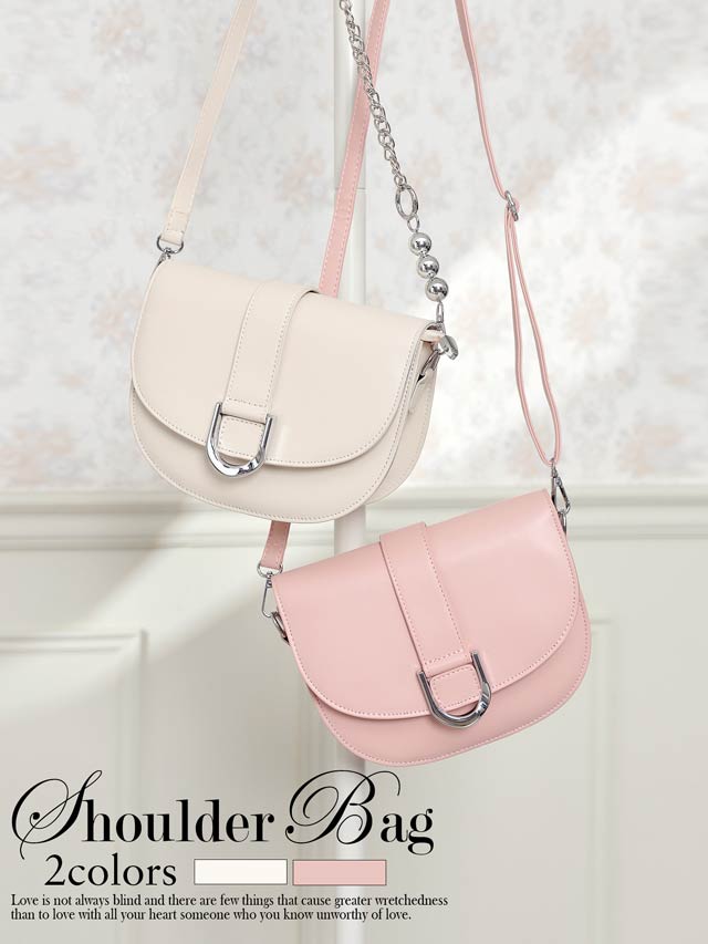 [2way]シルバーバックルハンド＆ショルダーバッグ