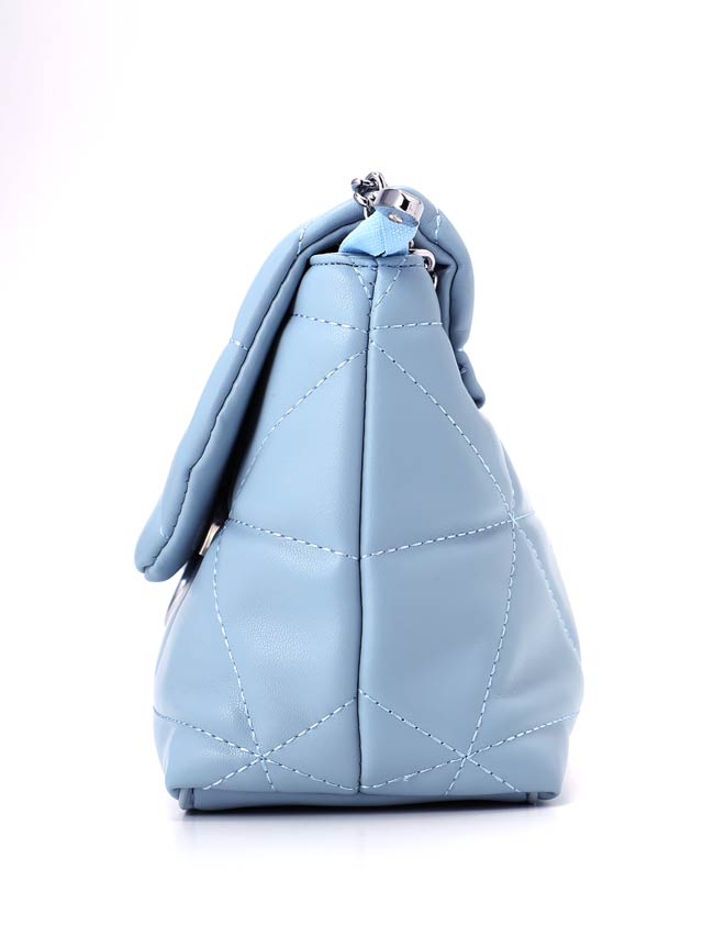 シルバーチェーンキルティングショルダーバッグ