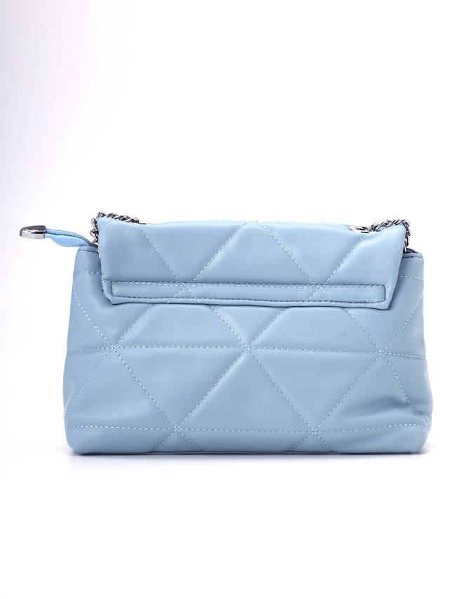 シルバーチェーンキルティングショルダーバッグ