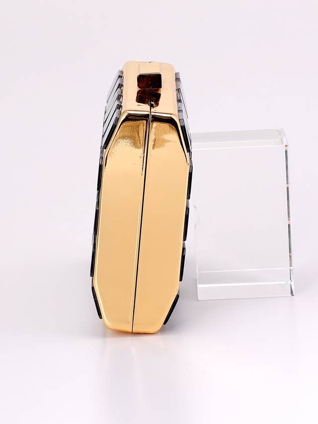 [2way]スクエアマーブルビジュークラッチ＆ショルダーバッグ