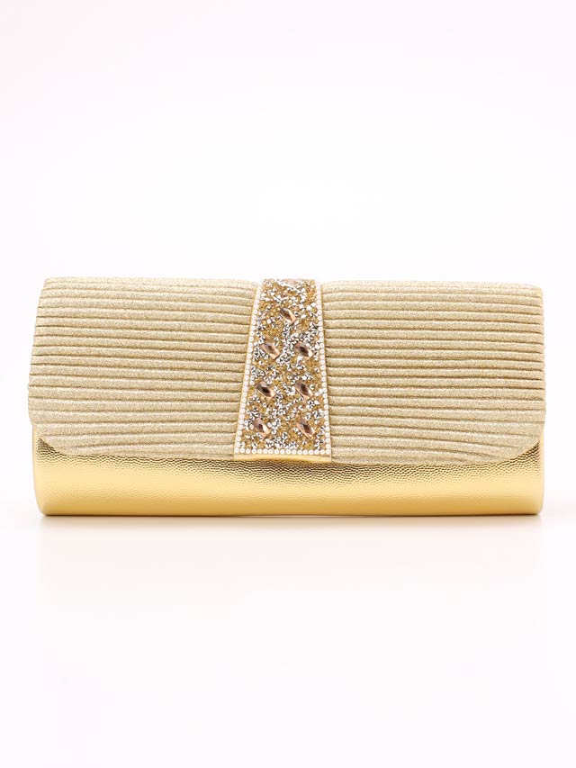 [2way]ゴージャスフロントビジュークラッチバッグ＆ショルダーバッグ