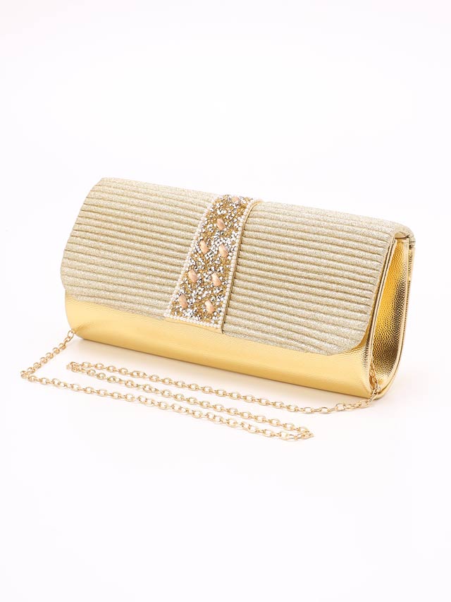 [2way]ゴージャスフロントビジュークラッチバッグ＆ショルダーバッグ