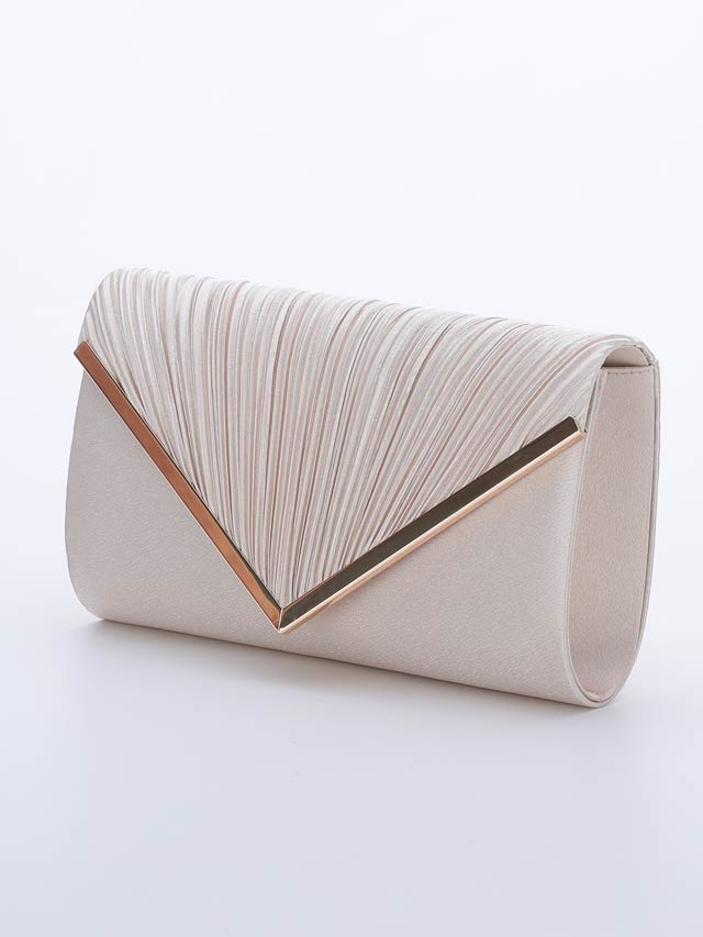 7/10再入荷![全3色][2way]プリーツレタークラッチバッグ