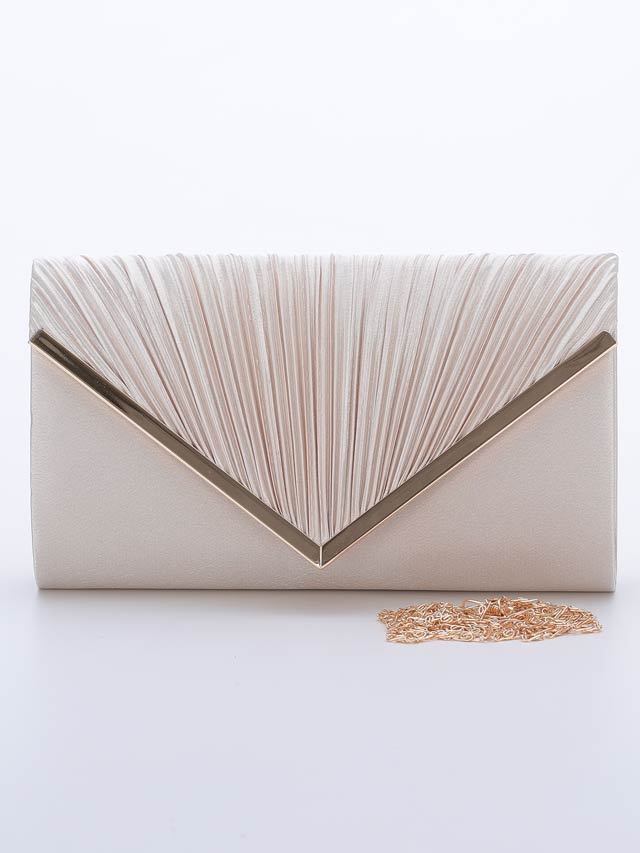 7/10再入荷![全3色][2way]プリーツレタークラッチバッグ