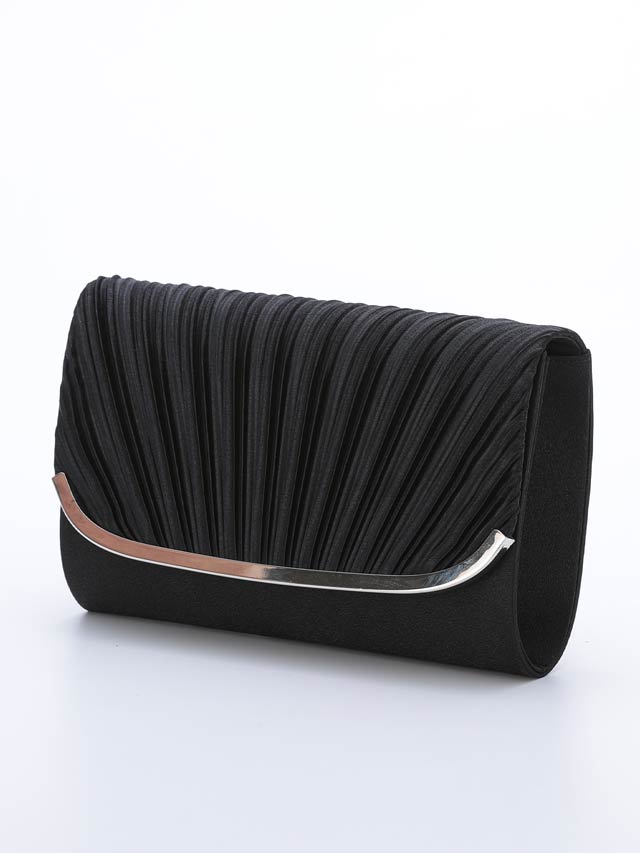 7/10再入荷![全3色][2way]エレガントプリーツクラッチバッグ