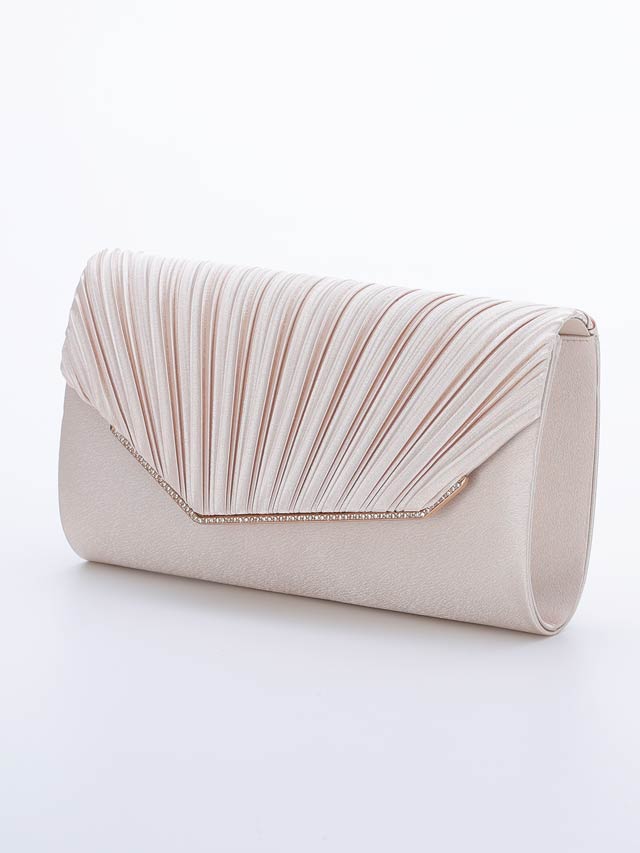 7/10再入荷![2way]プリーツデザインレタークラッチバッグ