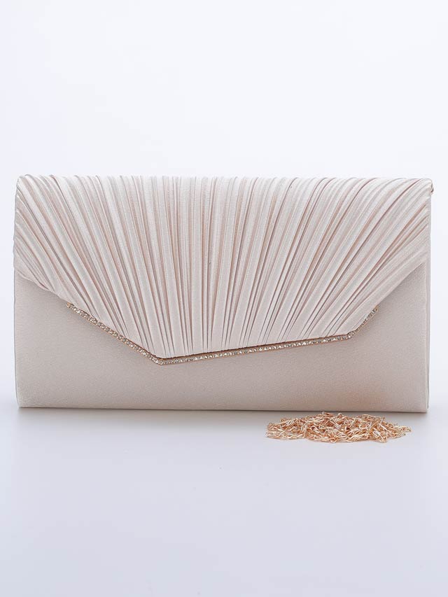 7/10再入荷![2way]プリーツデザインレタークラッチバッグ