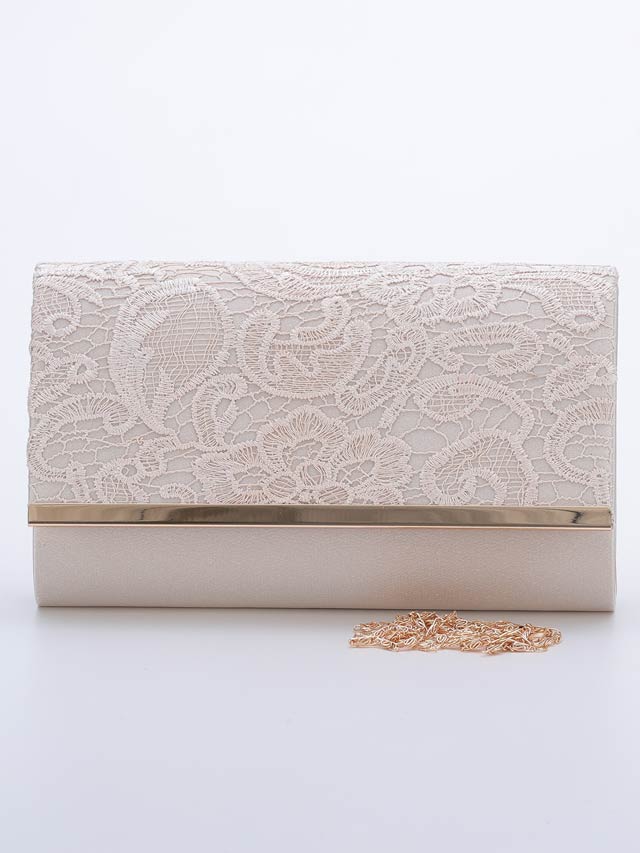 7/10再入荷![全3色][2way]レースデザインクラッチバッグ