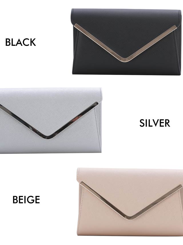 7/10再入荷![全3色][2way]シンプルデザインレタークラッチバッグ