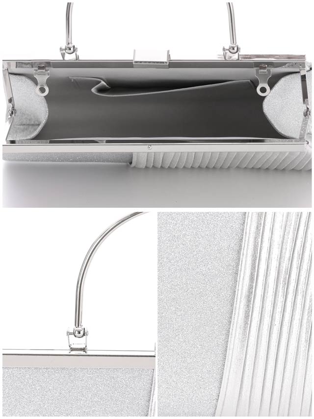 7/10再入荷!グリッター プリーツ デザインパーティーバッグ