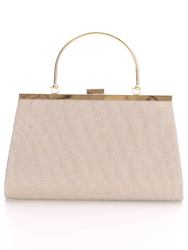 5/8再入荷!メタルハンドルラメプリーツパーティーバッグ