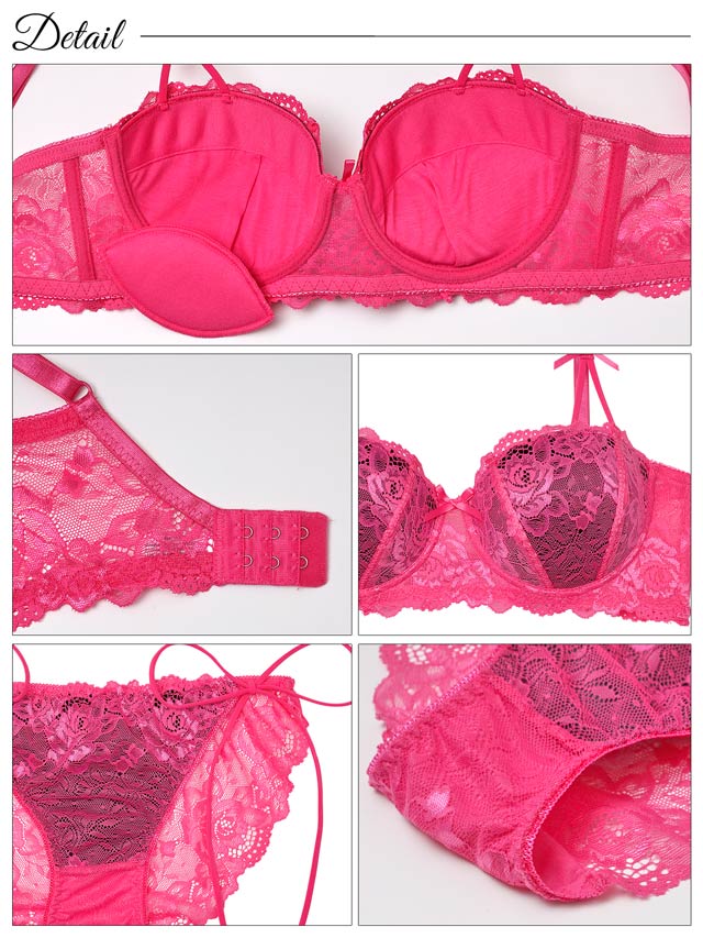8/23再販!【三上悠亜着用】フロレゾンローズレース育乳脇高ブラジャー&サイド紐バック透けフルバックショーツ[推し][人気]