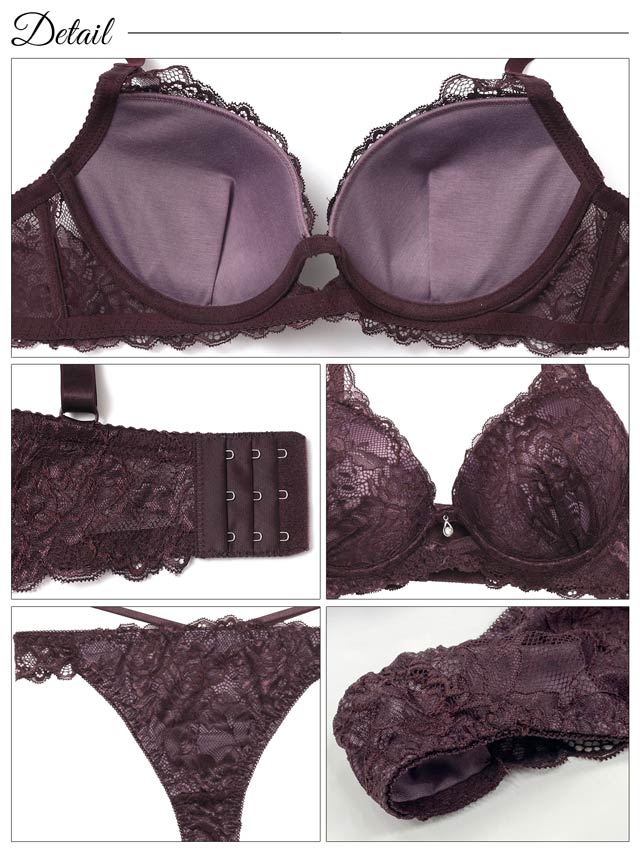 8/9再販!【Tバック】オールレースカットストリング育乳脇高ブラジャー&バック透けTバックショーツ[推し][人気]