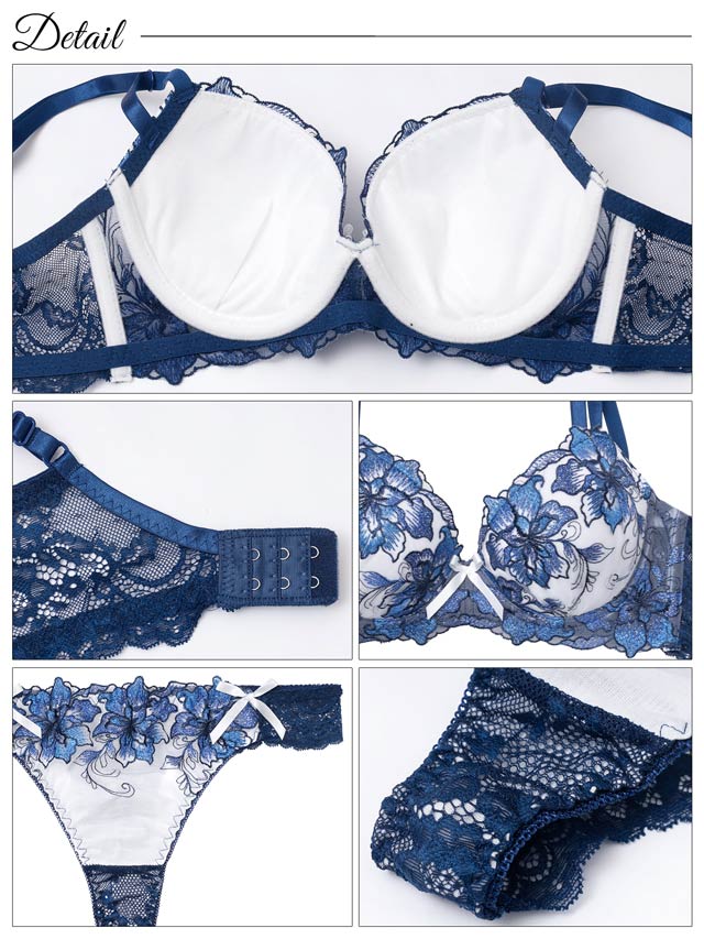 8/6新作!【三上悠亜着用】ロイヤルラメフラワー育乳脇高ブラジャー&バック透けTバックショーツ[推し][人気]