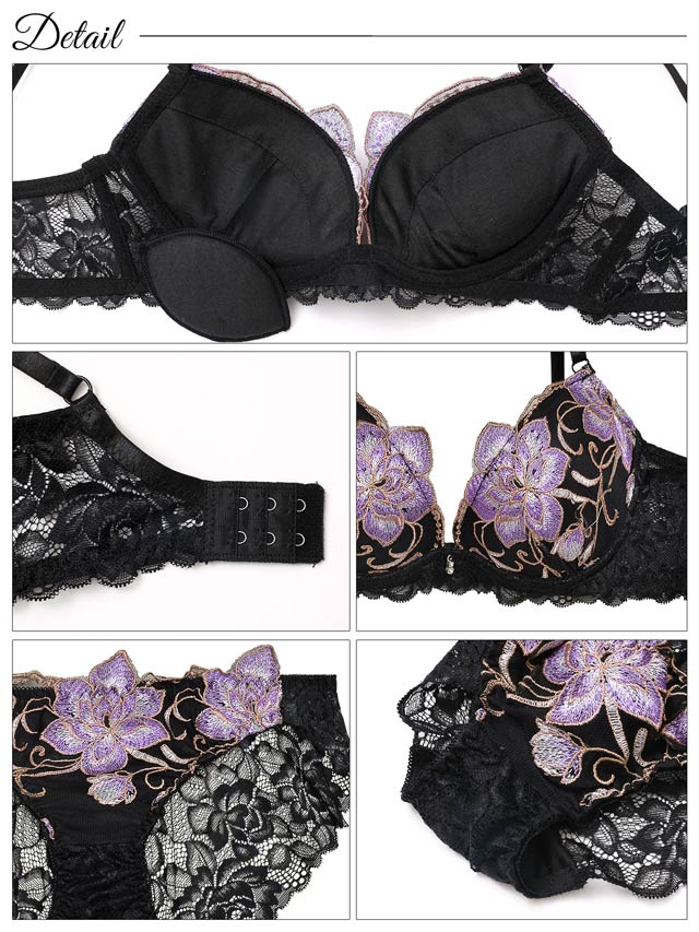 8/7再販!クラシックグロウピオニー育乳脇高ブラジャー&バック透けフルバックショーツ [推し][人気]