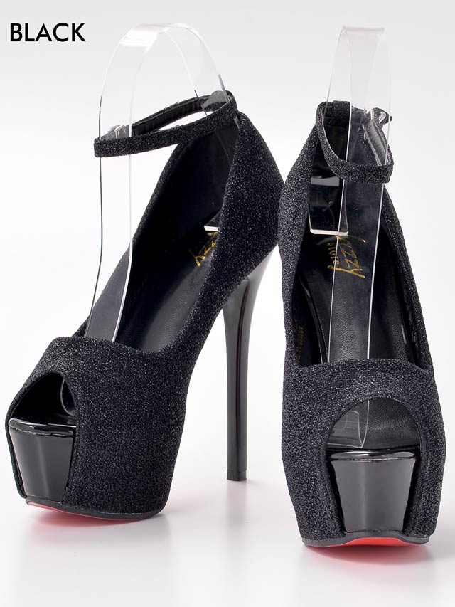 7/15再入荷!  [14cmヒール]ラメグリッターxメタリックヒールパンプス[dazzyオリジナル]