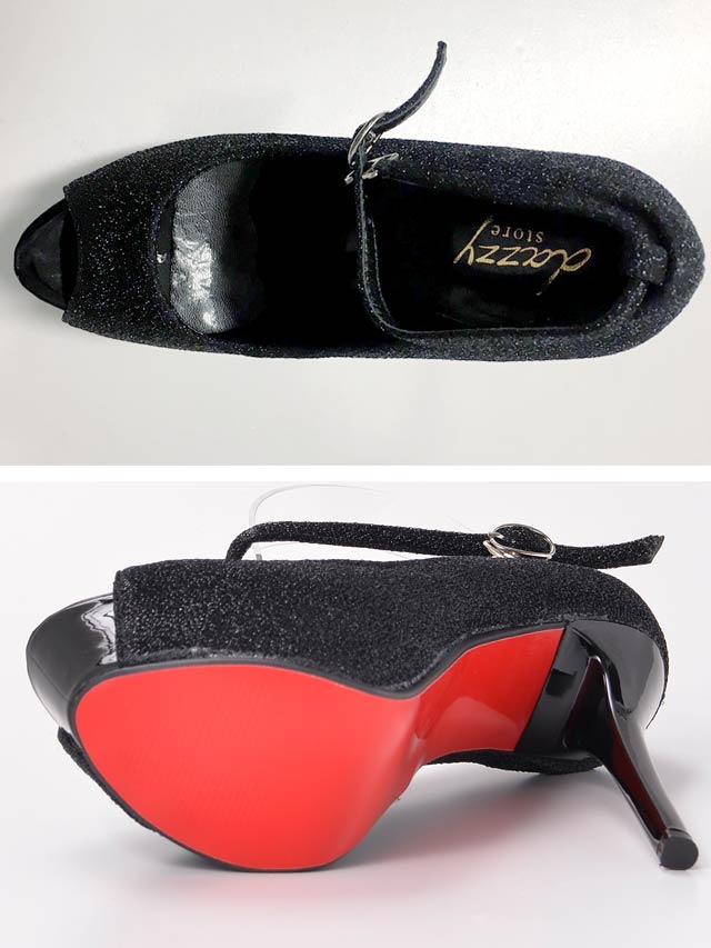 7/15再入荷!  [14cmヒール]ラメグリッターxメタリックヒールパンプス[dazzyオリジナル]