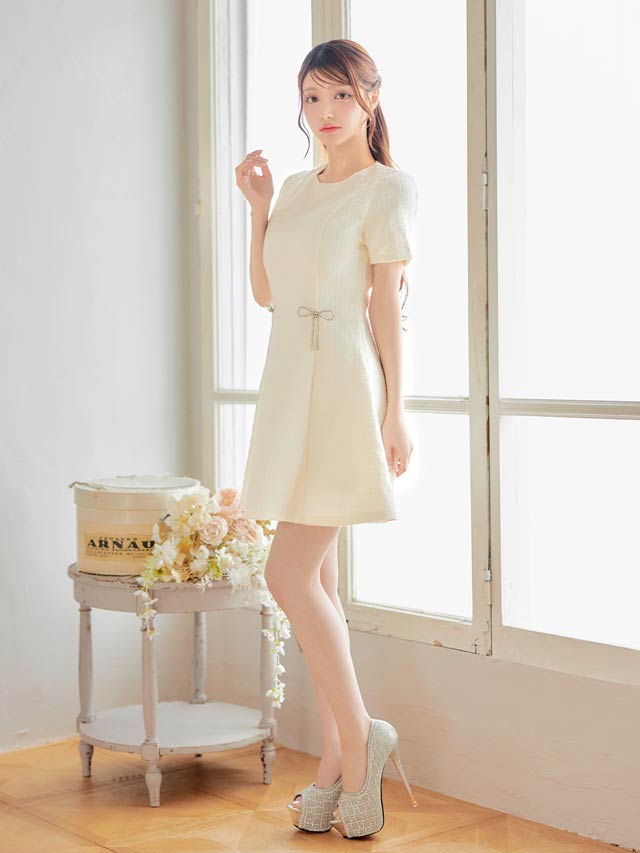 6/9新作![14.5cmヒール]グリッタービジューチェックオープントゥパンプス[dazzyオリジナル]