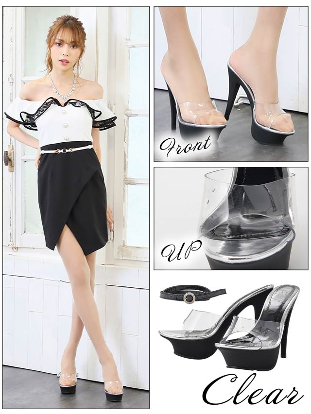 7/3再入荷![13cmヒール]3wayシンプルくびれストームサンダル[dazzyオリジナル]