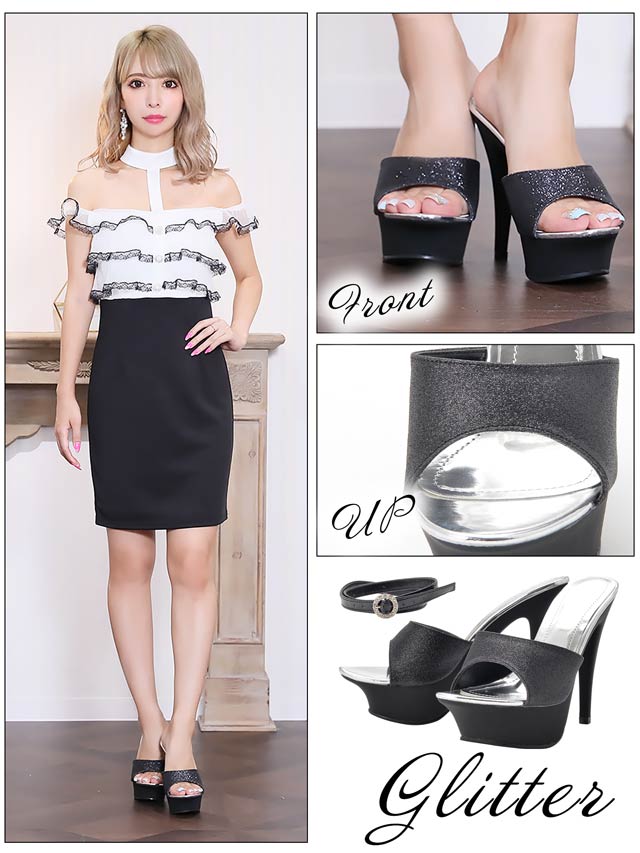 7/3再入荷![13cmヒール]3wayシンプルくびれストームサンダル[dazzyオリジナル]